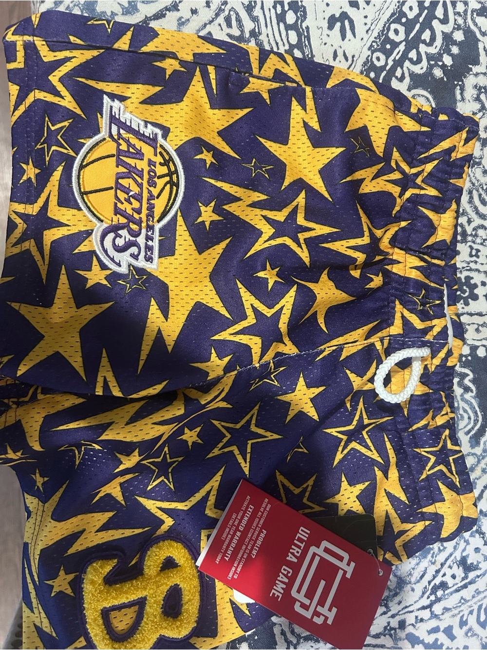 Kids Purple & Gold Star-Print Shorts